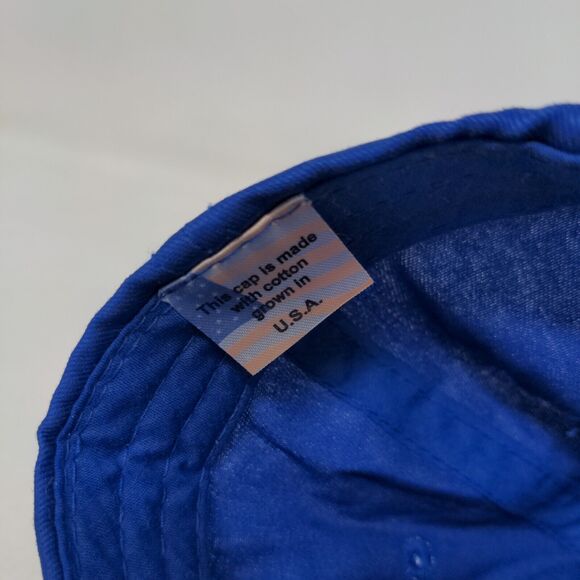 James Hardie Lowe's Strapback Hat Blue One Size Adjustable Embroidered Cotton - Picture 8 of 8